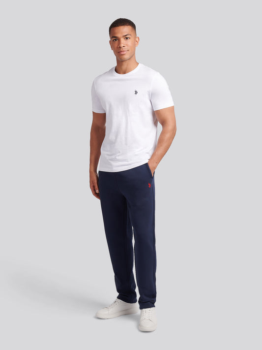 Mens Double Horsemen Straight Leg Jogger in Dark Sapphire Navy / Haute Red DHM