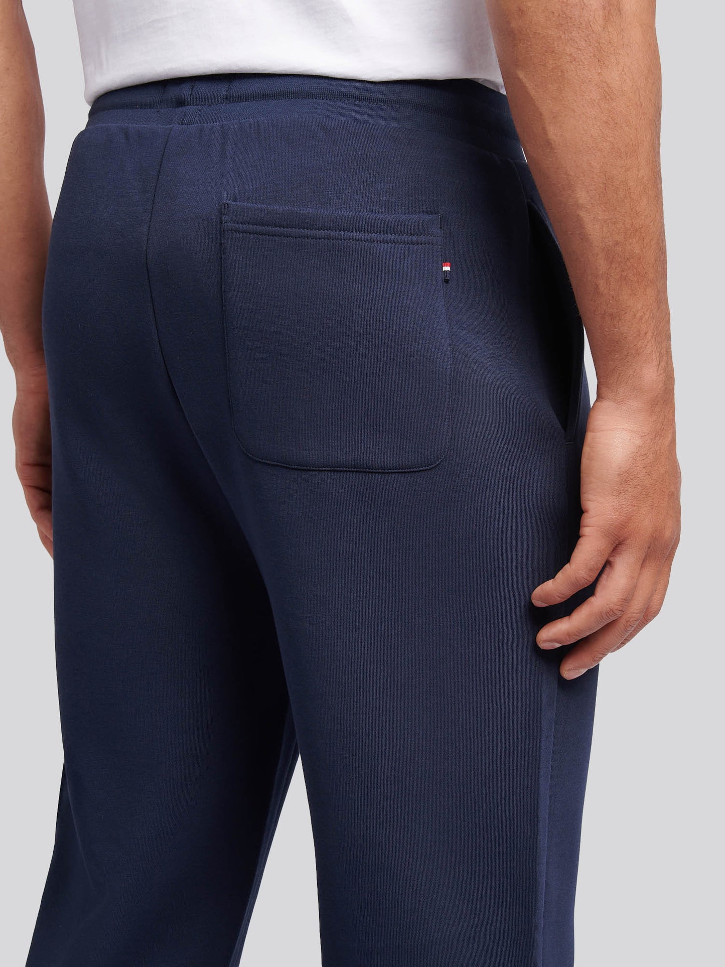 Mens Double Horsemen Straight Leg Jogger in Dark Sapphire Navy / Haute Red DHM