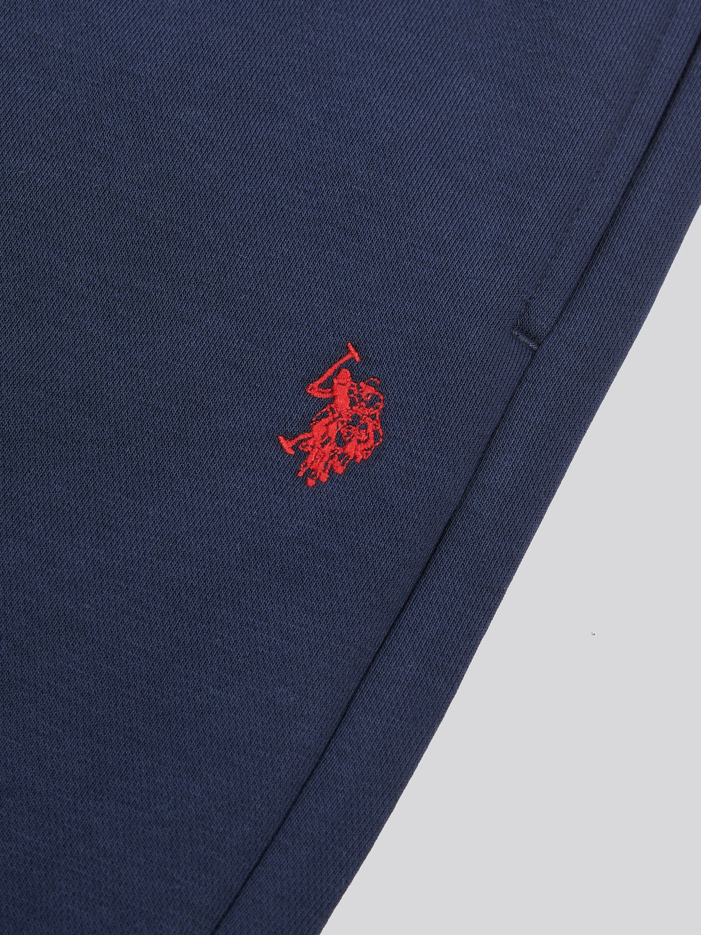 Mens Double Horsemen Straight Leg Jogger in Dark Sapphire Navy / Haute Red DHM