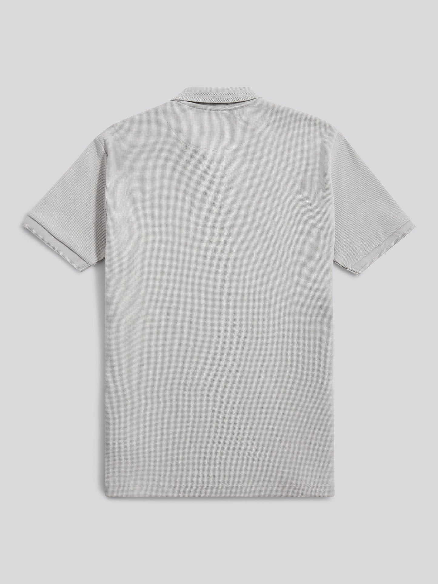 Mens Waffle Texture Polo Shirt in High Rise