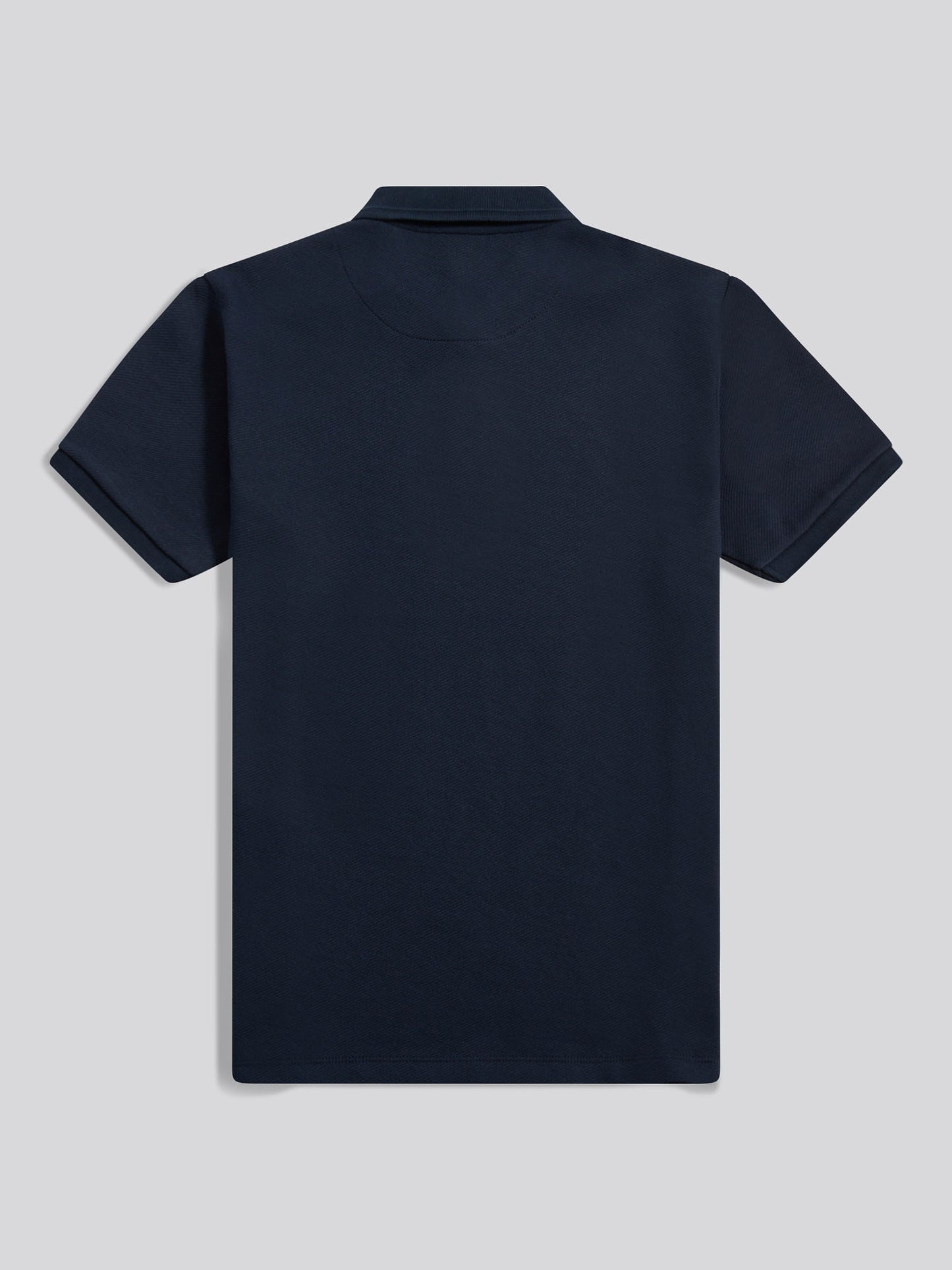 Mens Twill Texture Polo Shirt in Dark Sapphire Navy / Moonlight Blue DHM