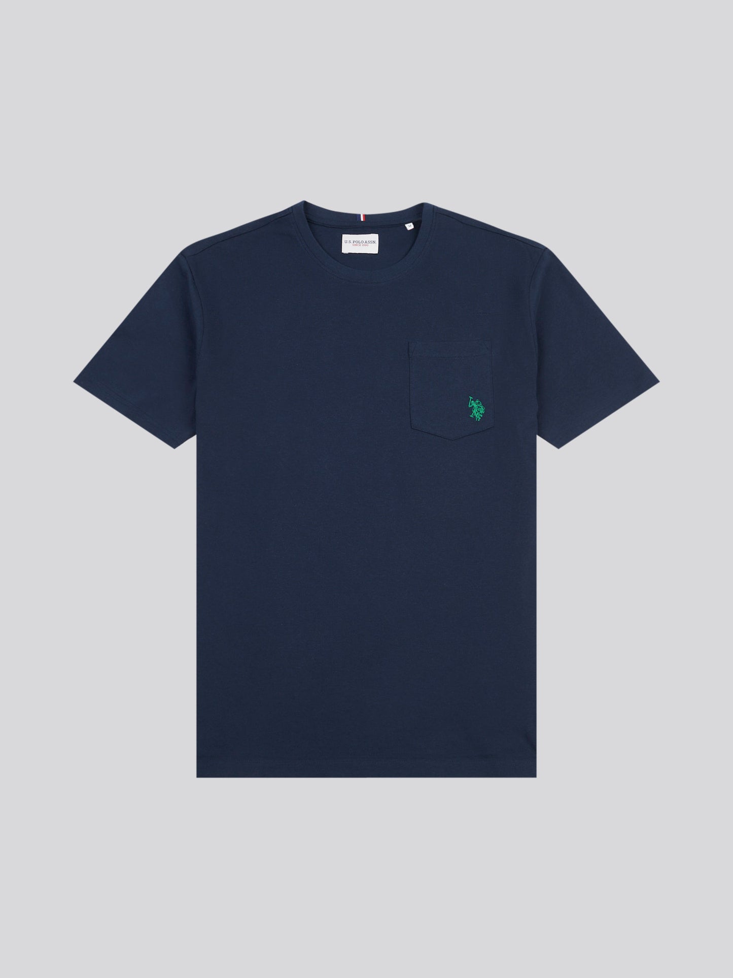 Mens Double Horsemen Pocket T-Shirt in Dark Sapphire Navy