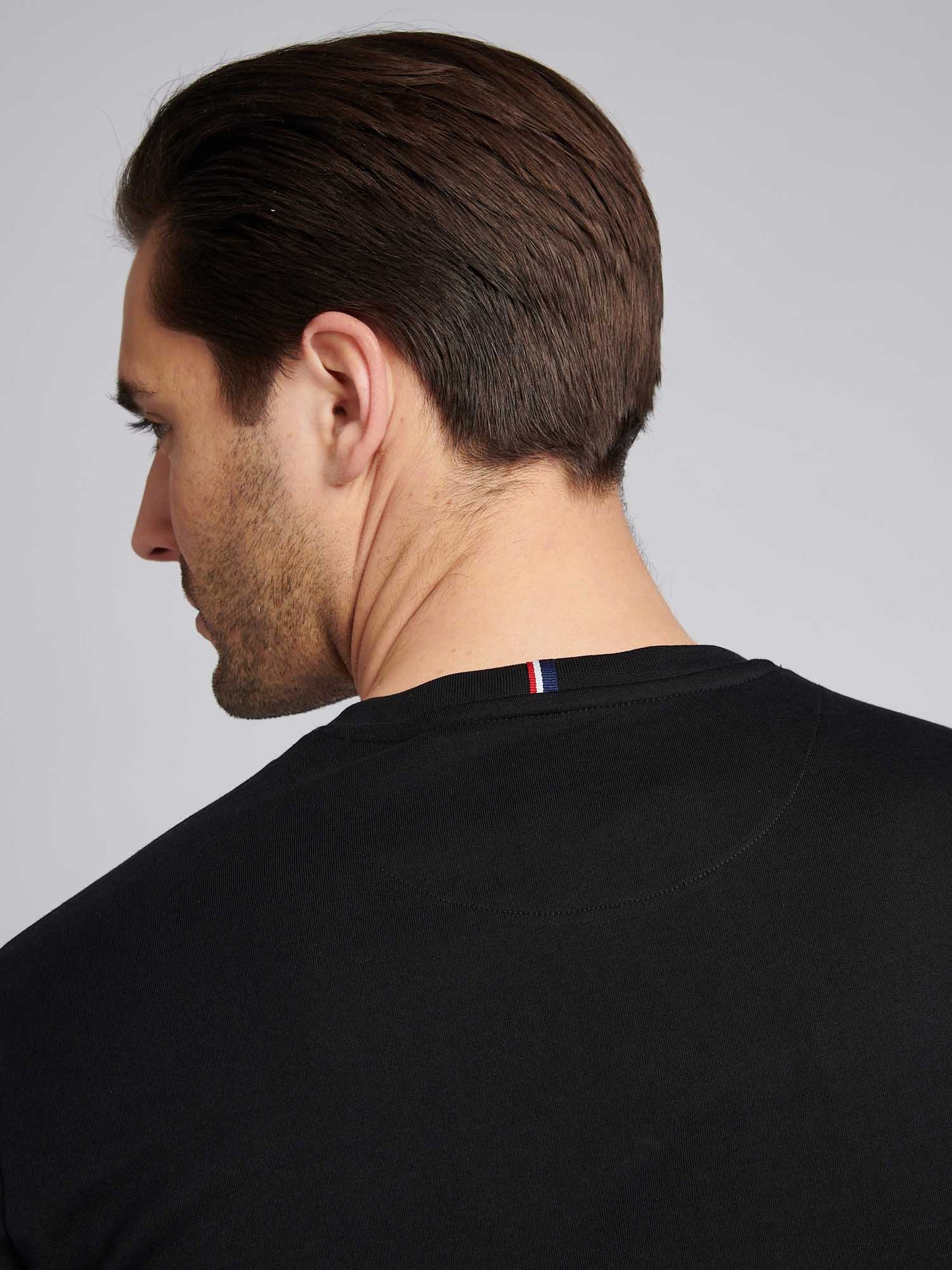 Mens Large Player T-Shirt in Black Bright White DHM