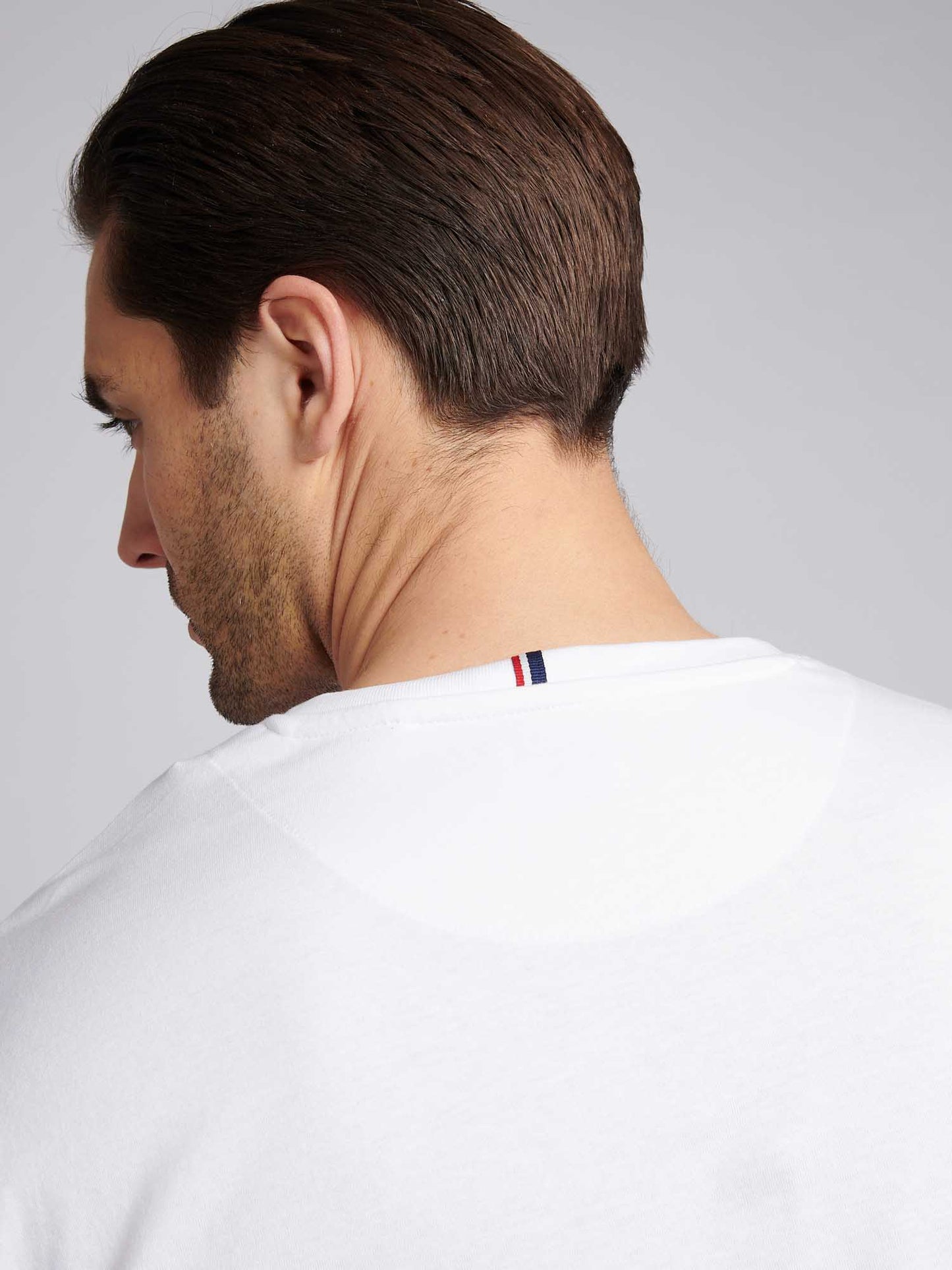 Mens Large Player T-Shirt in White / Dark Sapphire Navy DHM