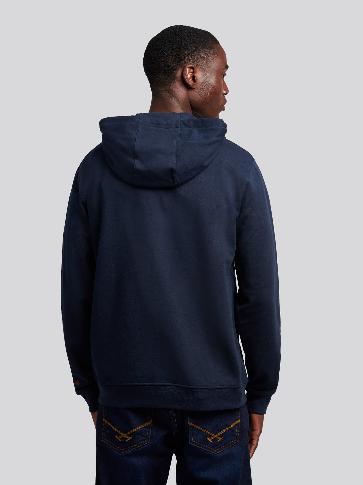 Mens USPA Chuck Loopback Zip Hoodie in Dark Sapphire Navy