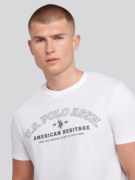 Mens Heritage Graphic T-Shirt in Bright White