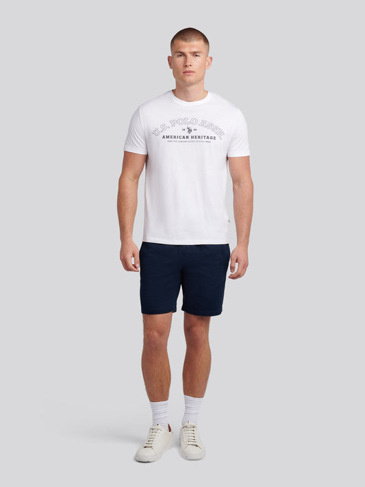 Mens Heritage Graphic T-Shirt in Bright White