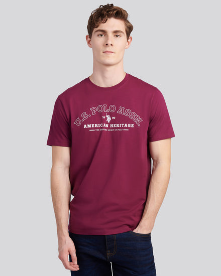 Mens Heritage Graphic T-Shirt in Grape Wine