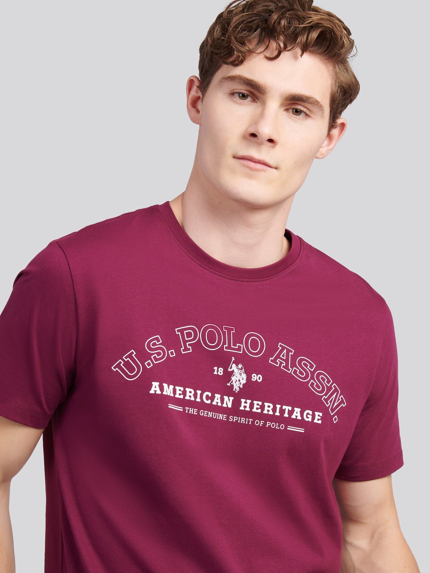 Mens Heritage Graphic T-Shirt in Grape Wine