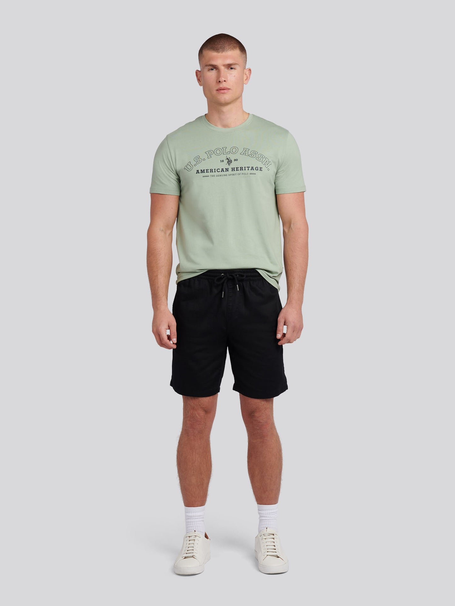 Mens Heritage Graphic T-Shirt in Iceberg Green