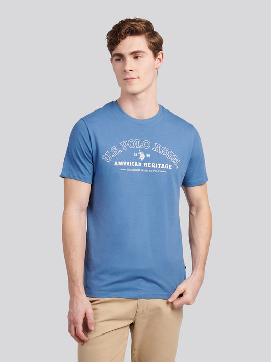 Mens Heritage Graphic T-Shirt in Blue Horizon
