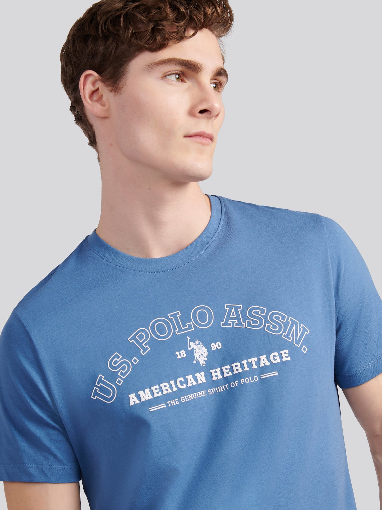 Mens Heritage Graphic T-Shirt in Blue Horizon