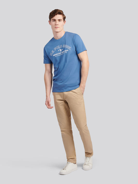 Mens Heritage Graphic T-Shirt in Blue Horizon