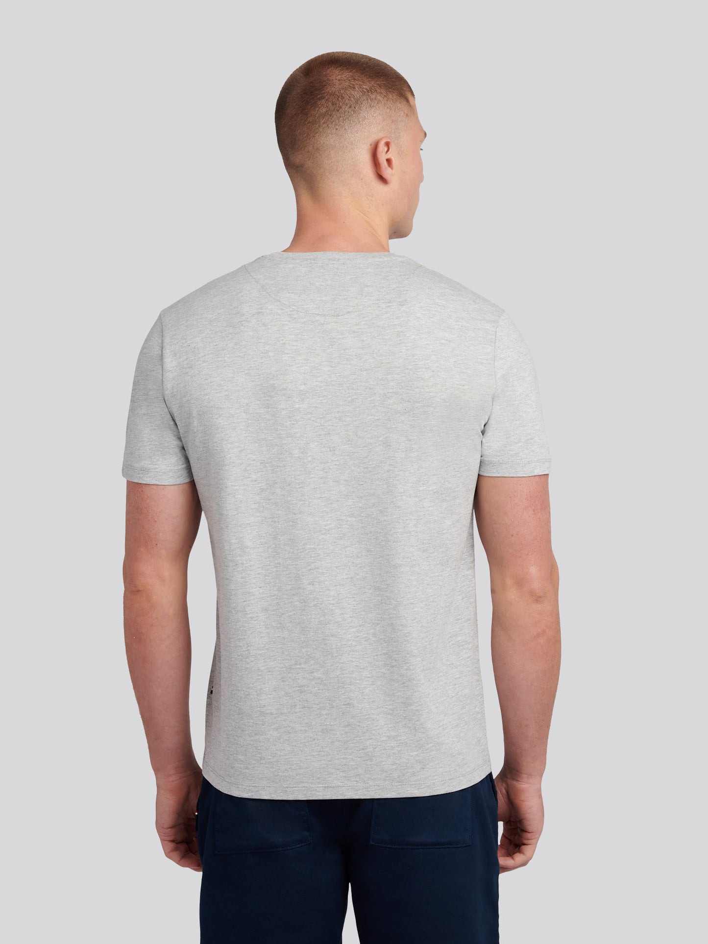 Mens Heritage Graphic T-Shirt in Mid Grey Marl