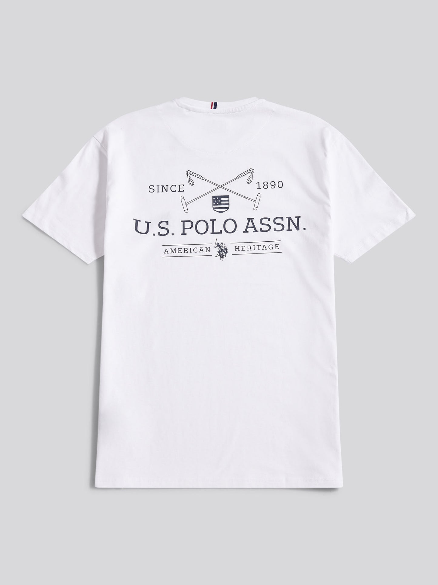 Mens USPA Back Graphic T-Shirt in Bright White