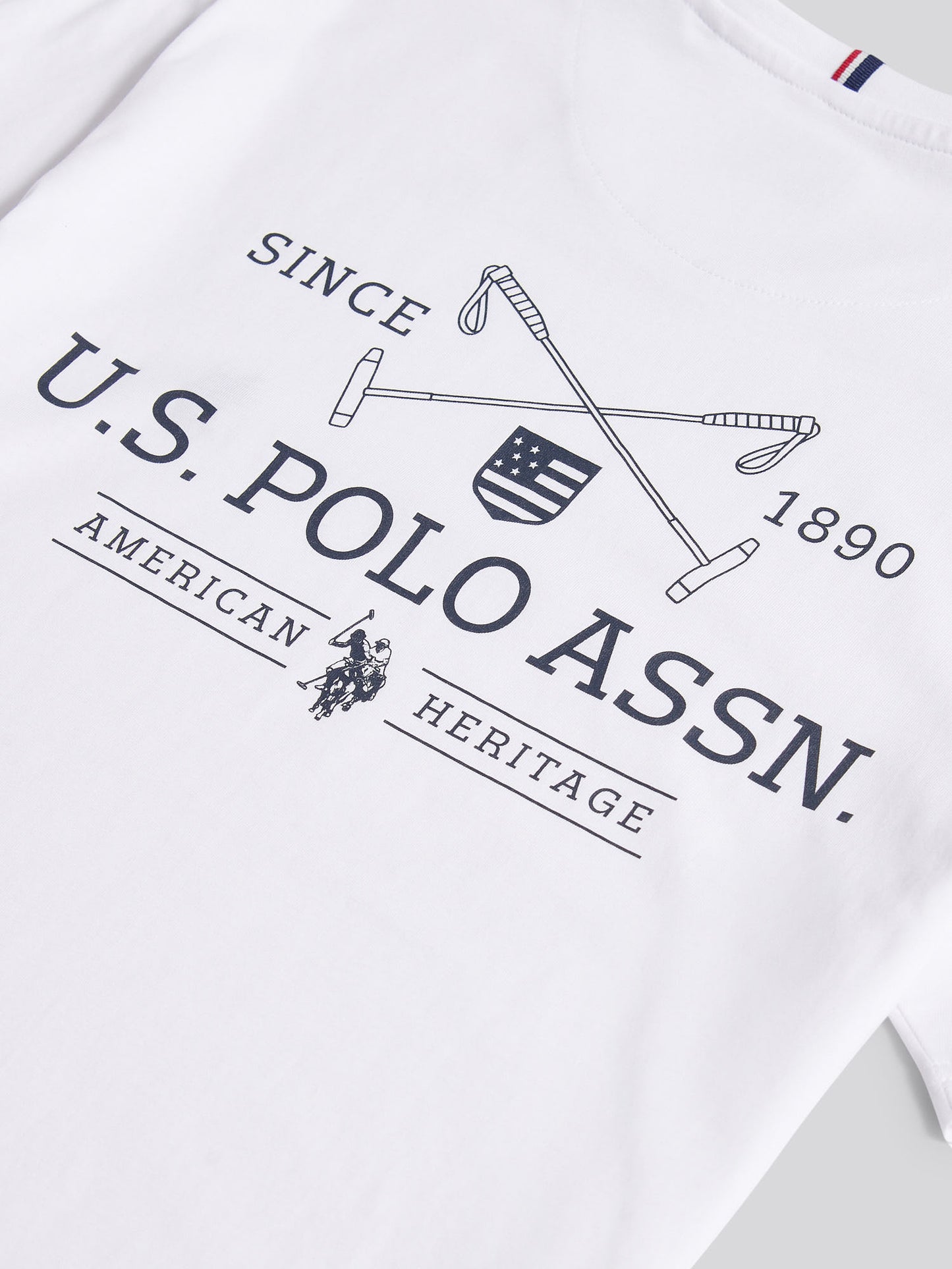 Mens USPA Back Graphic T-Shirt in Bright White