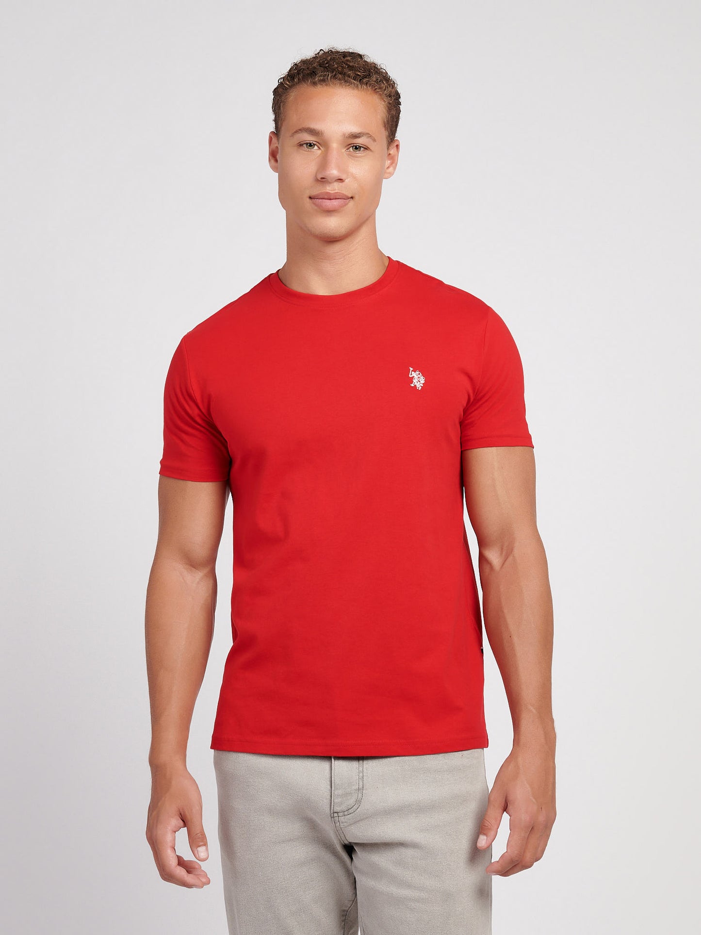 Mens USPA Back Graphic T-Shirt in Haute Red