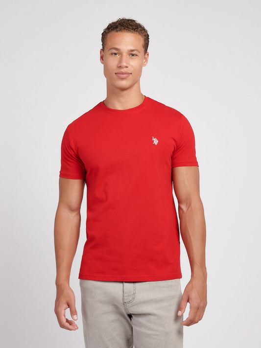 Mens USPA Back Graphic T-Shirt in Haute Red