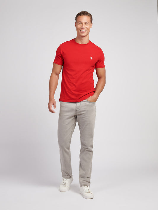 Mens USPA Back Graphic T-Shirt in Haute Red