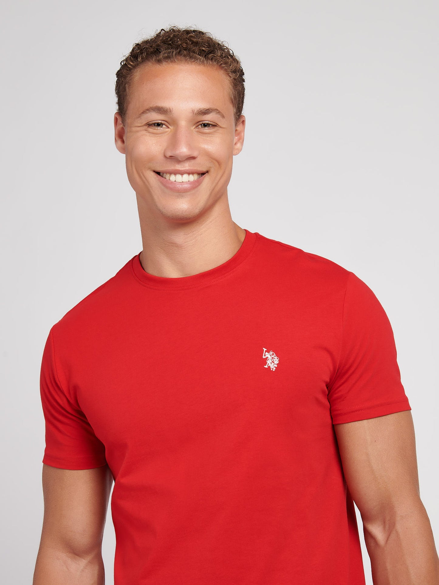 Mens USPA Back Graphic T-Shirt in Haute Red