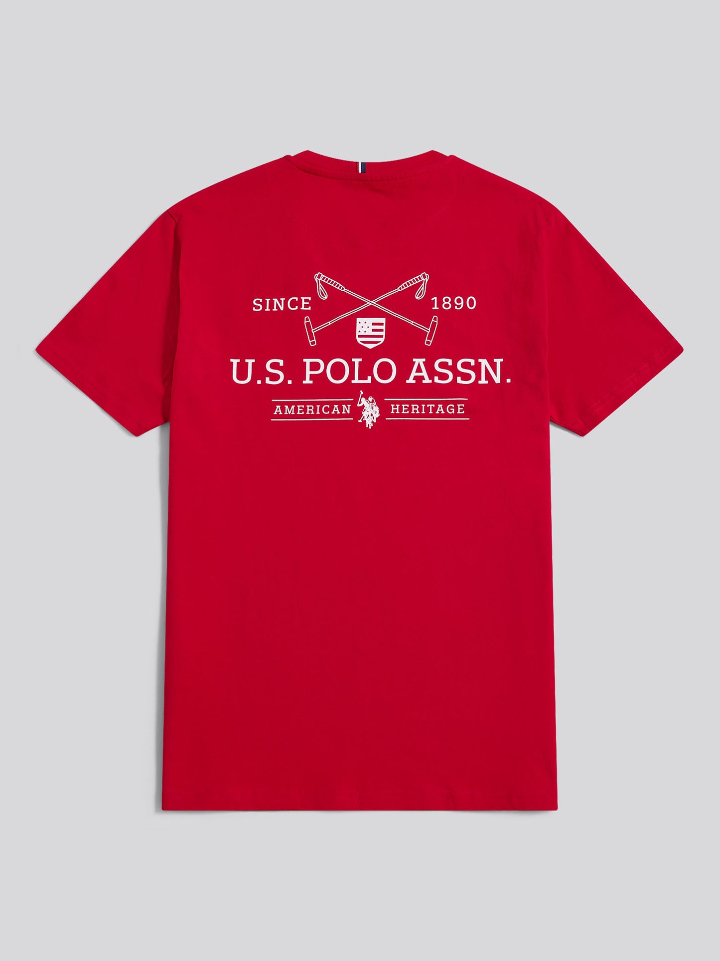 Mens USPA Back Graphic T-Shirt in Haute Red