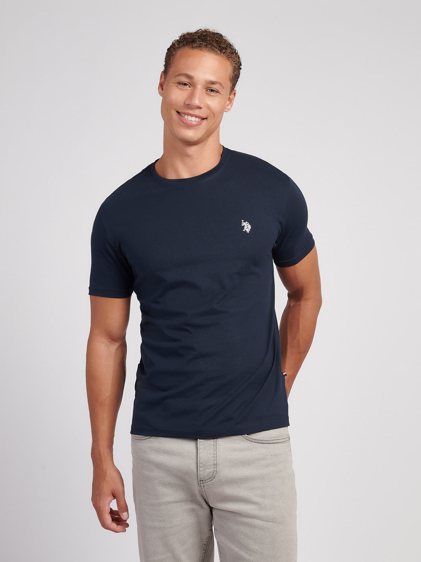 Mens USPA Back Graphic T-Shirt in Dark Sapphire Navy