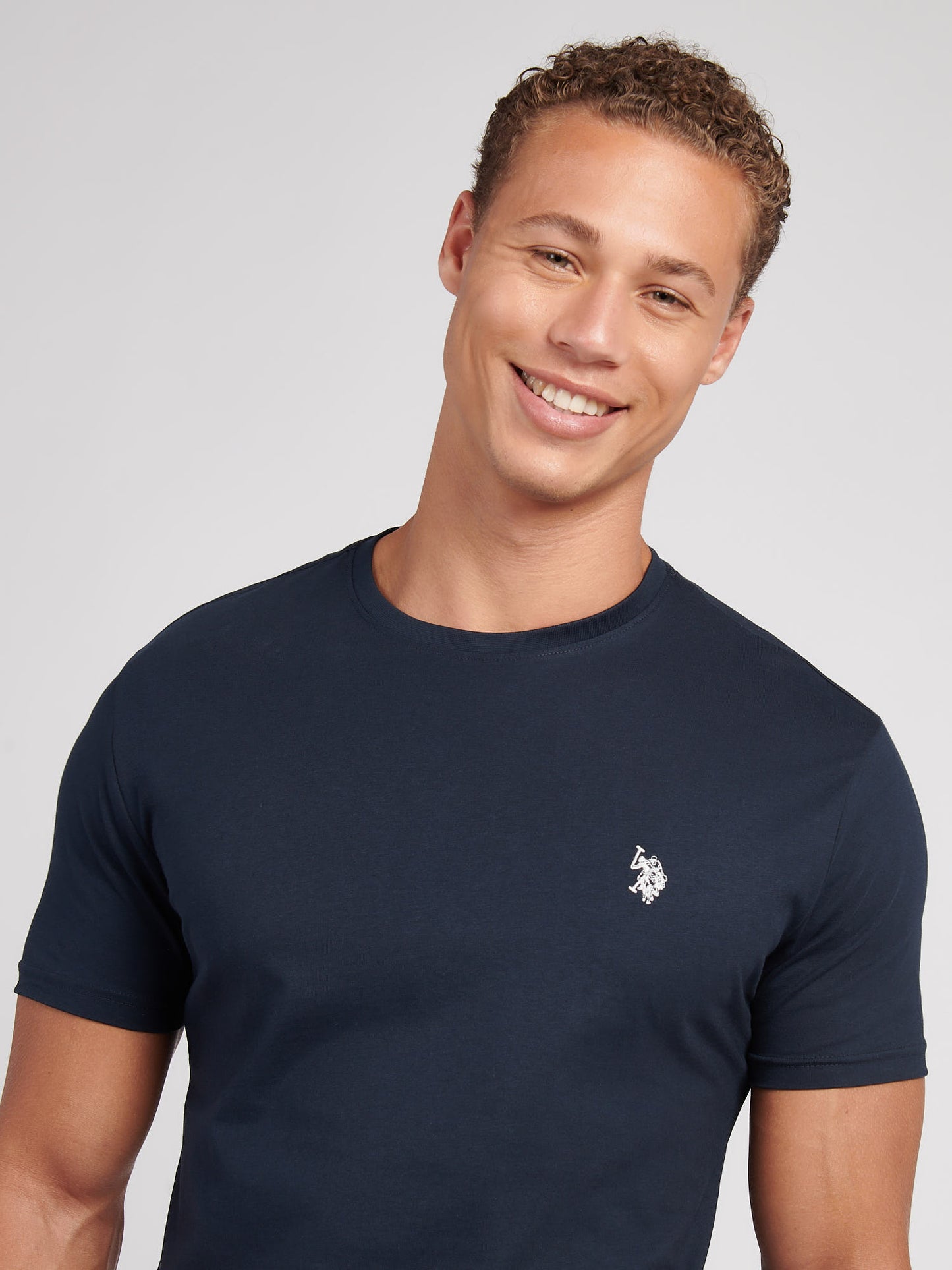Mens USPA Back Graphic T-Shirt in Dark Sapphire Navy