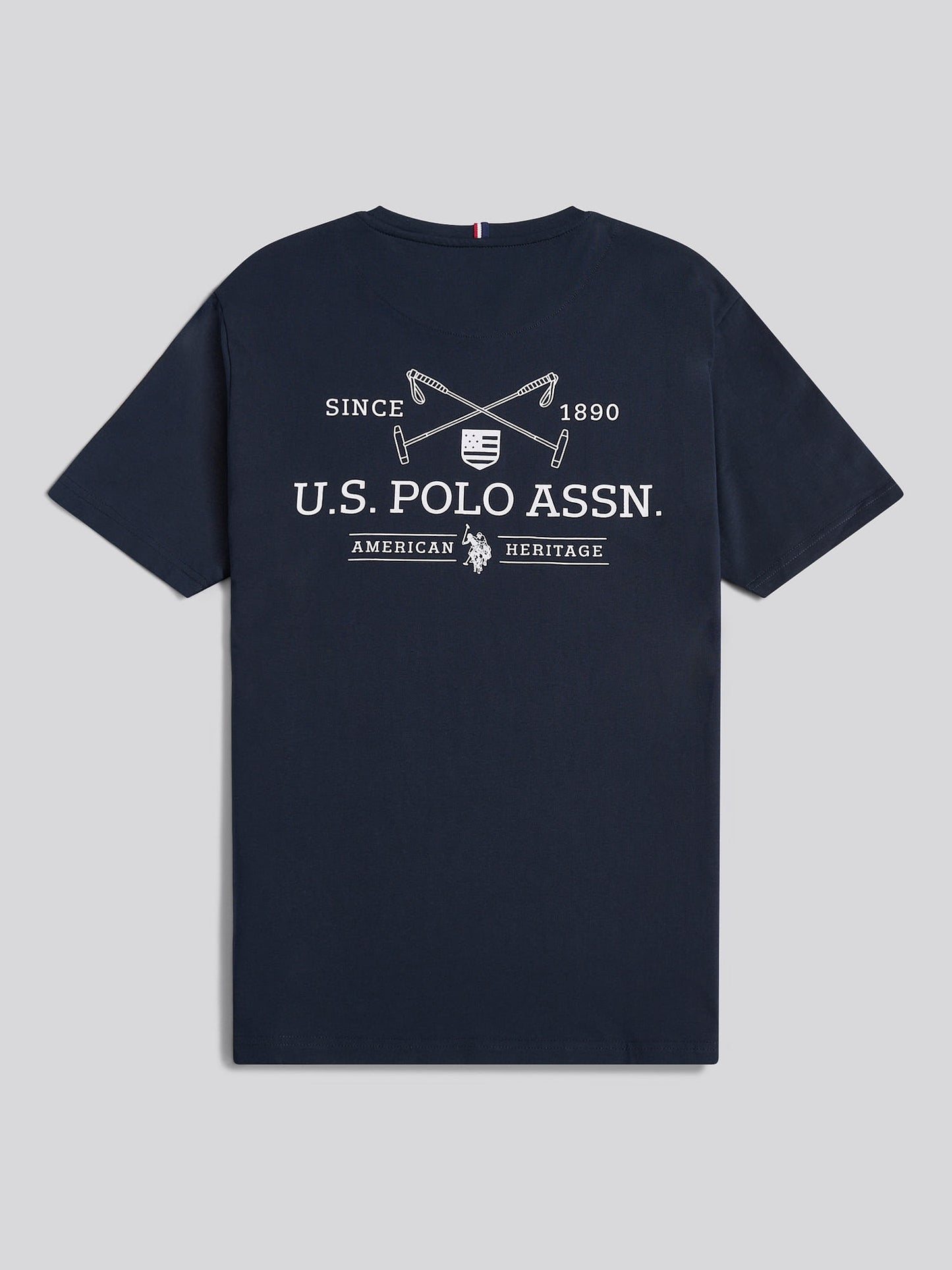 Mens USPA Back Graphic T-Shirt in Dark Sapphire Navy