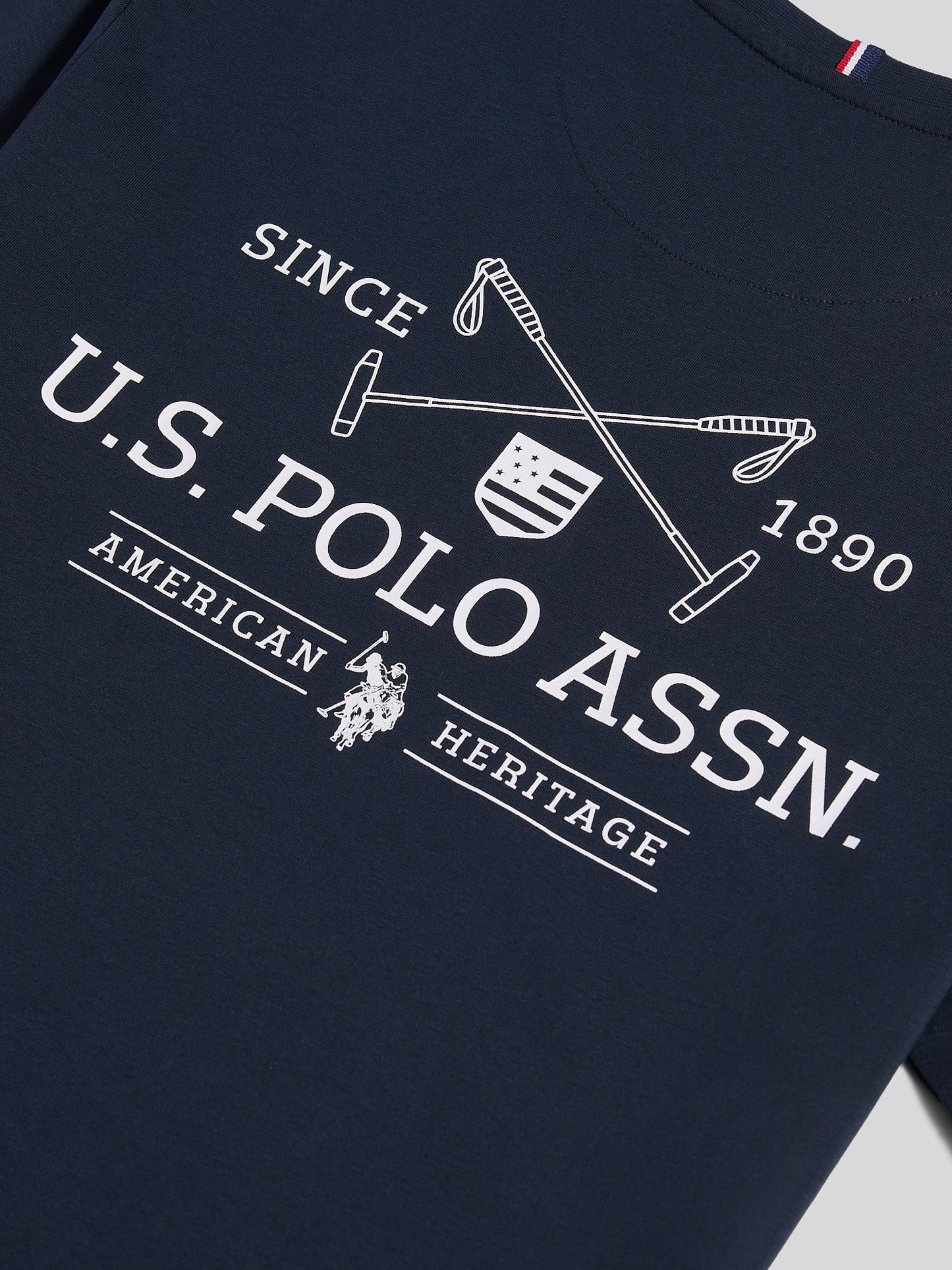 Mens USPA Back Graphic T-Shirt in Dark Sapphire Navy