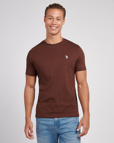 Mens USPA Back Graphic T-Shirt in Chocolate Martini