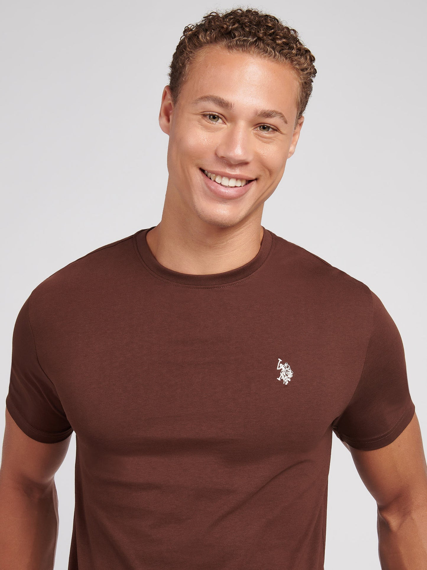 Mens USPA Back Graphic T-Shirt in Chocolate Martini