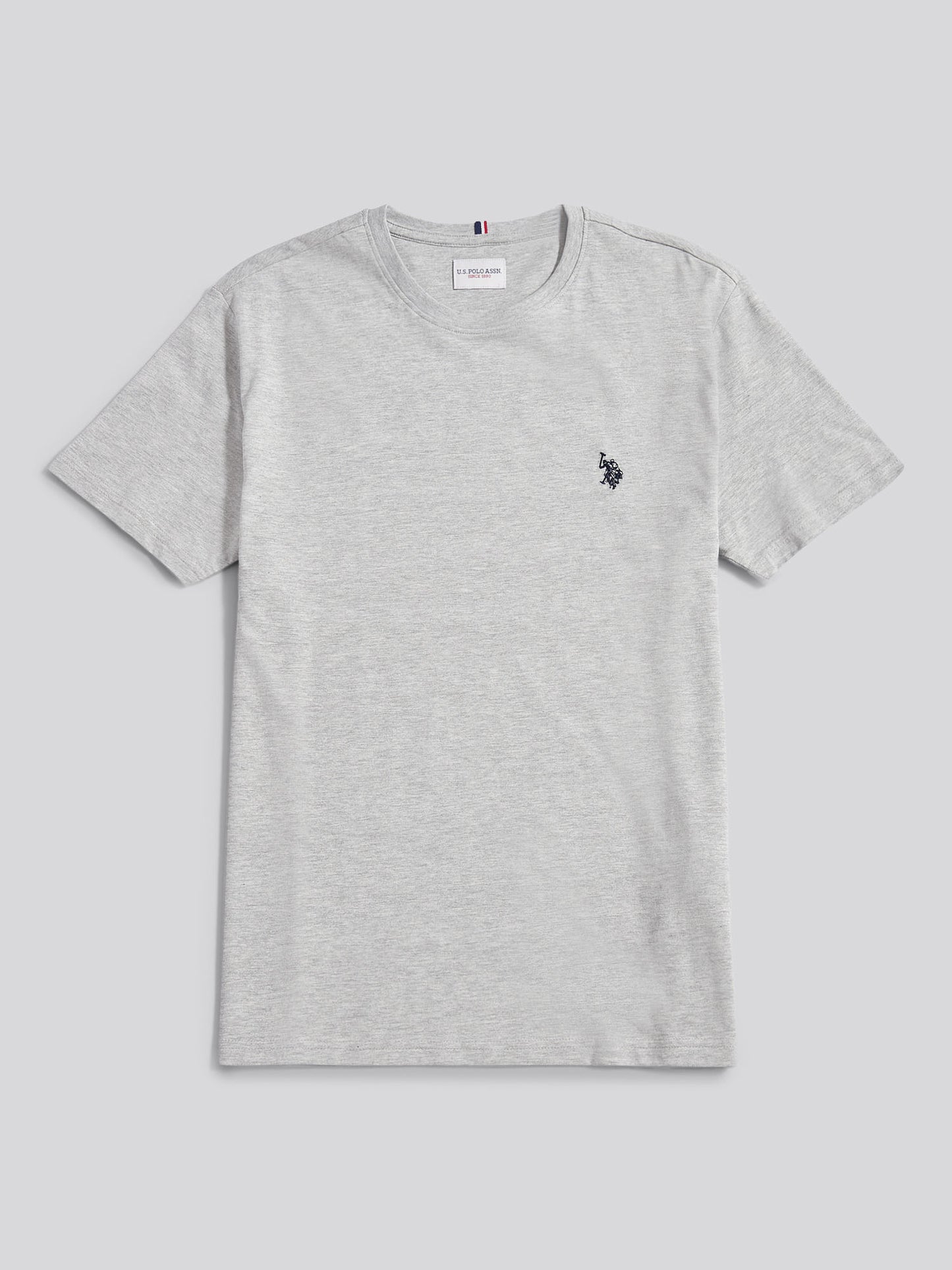 Mens USPA Back Graphic T-Shirt in Mid Grey Marl