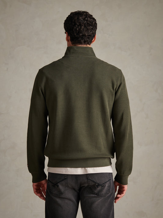 Mens French Rib 1/4 Funnel Forest Night