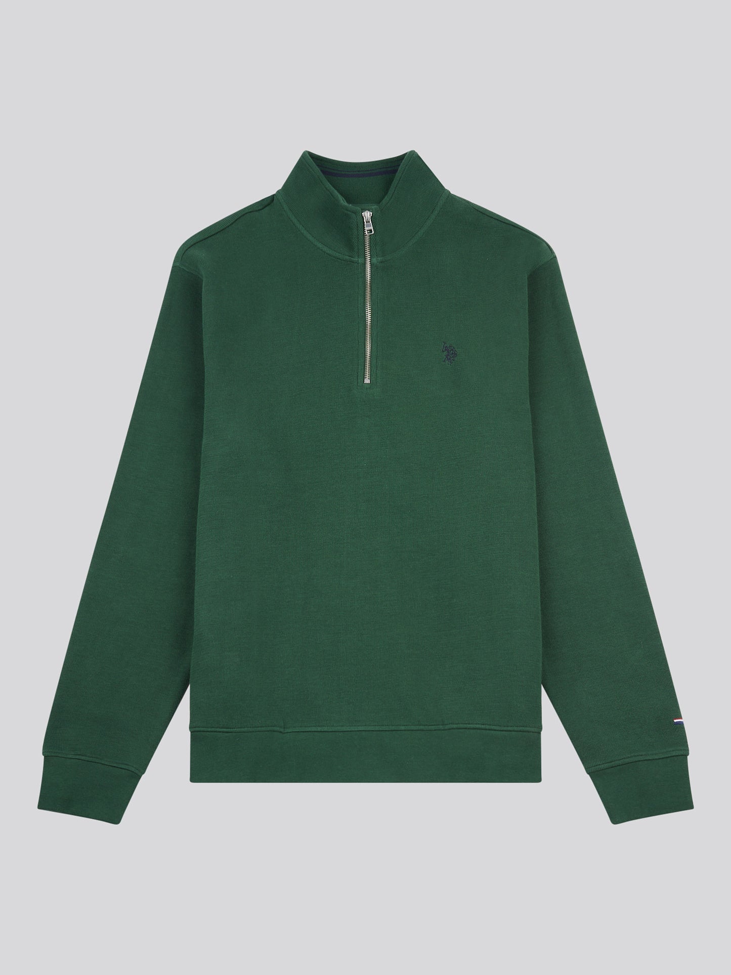 Mens French Rib 1/4 Funnel in Pineneedle