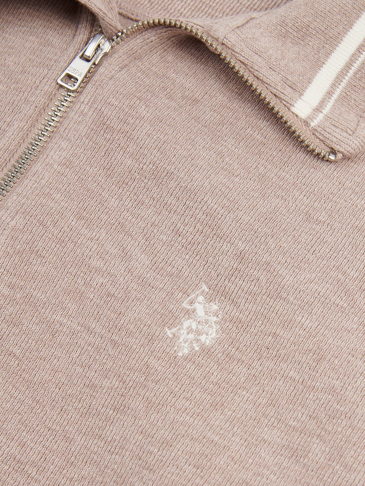 Mens French Rib 1/4 Funnel in Atmosphere Marl