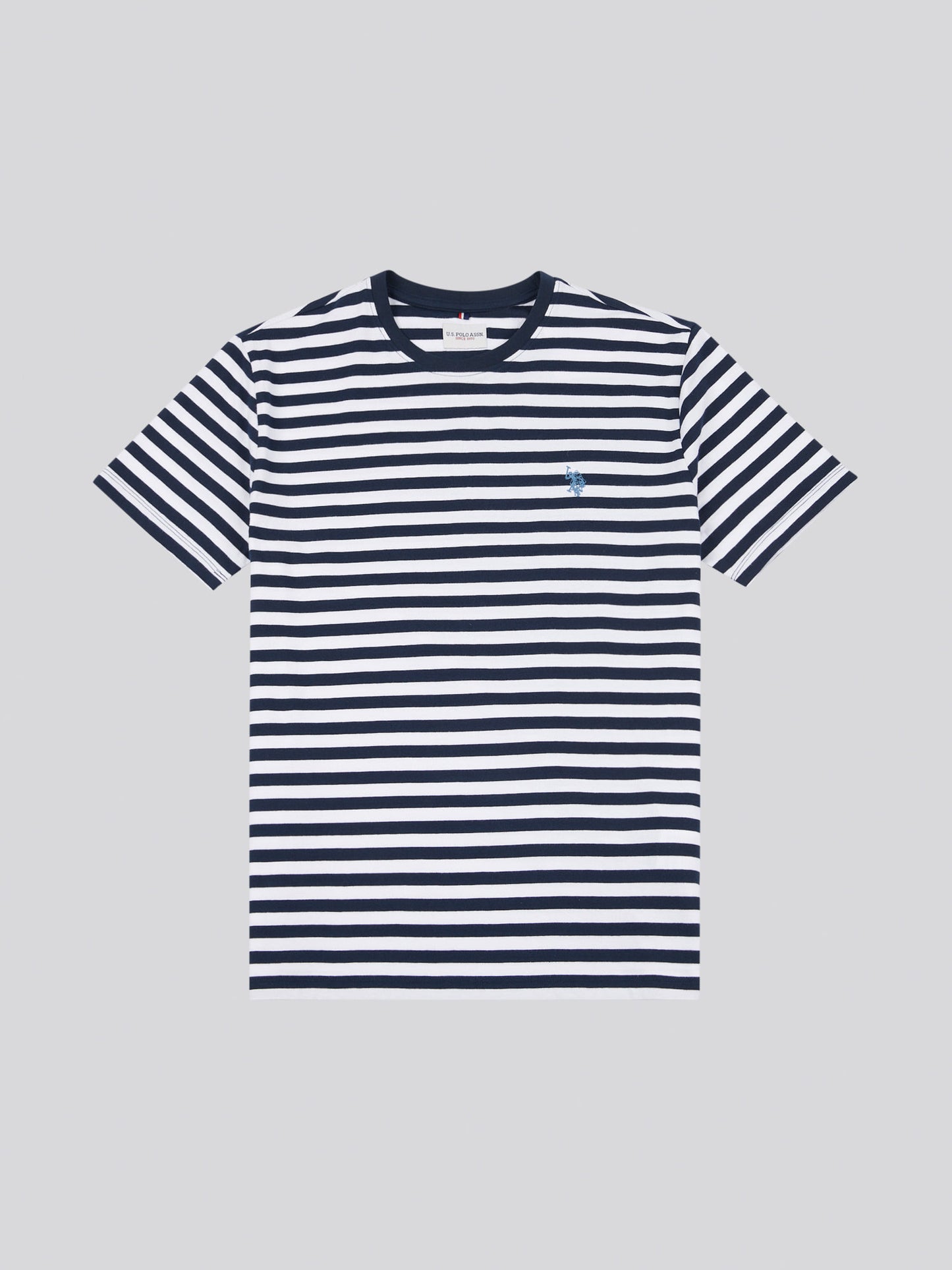 Mens Pencil Stripe Classic T-Shirt in Dark Sapphire Navy