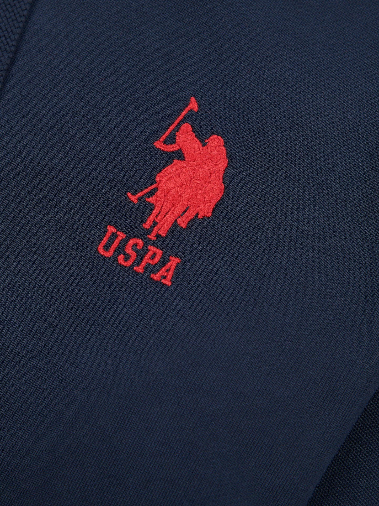 Mens Player 3 Loopback Hoodie in Dark Sapphire Navy / Haute Red DHM