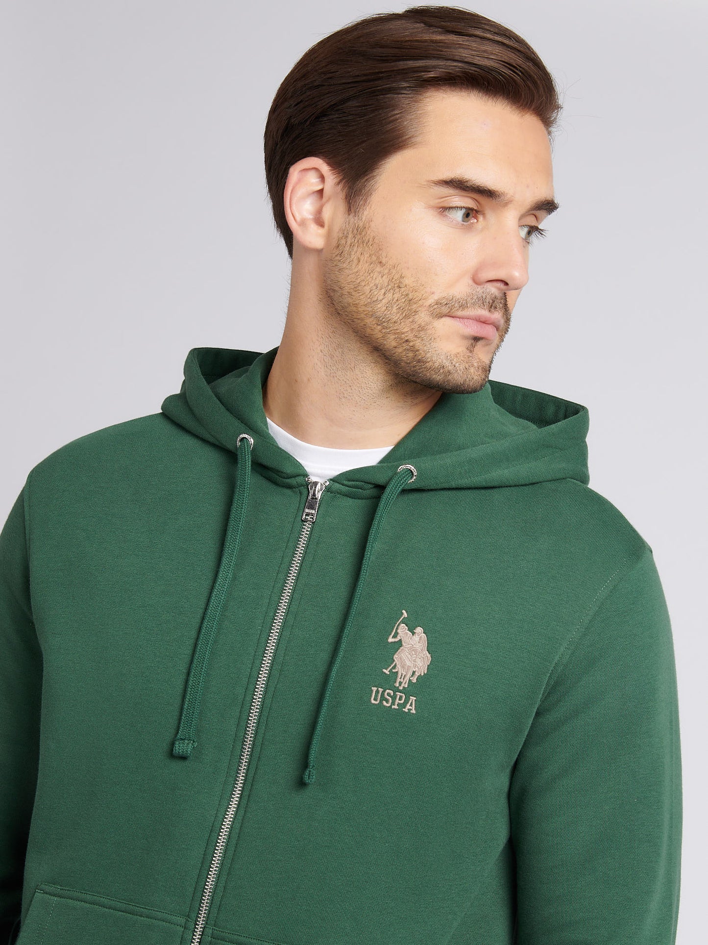 Mens Player 3 Zip Hoodie in Pineneedle