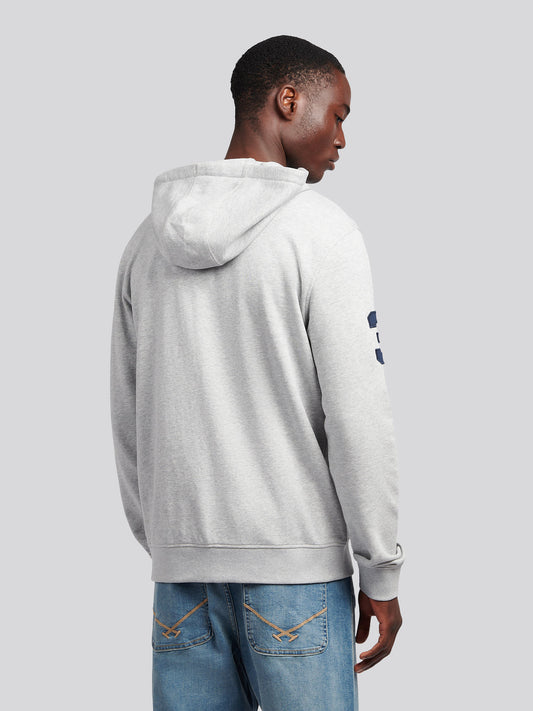 Mens Player 3 Zip Hoodie in Mid Grey Marl