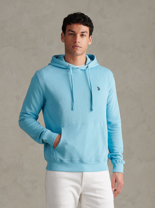 Mens Double Horsemen Loopback Hoodie Air Blue