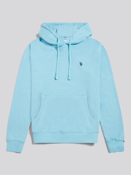 Mens Double Horsemen Loopback Hoodie Air Blue