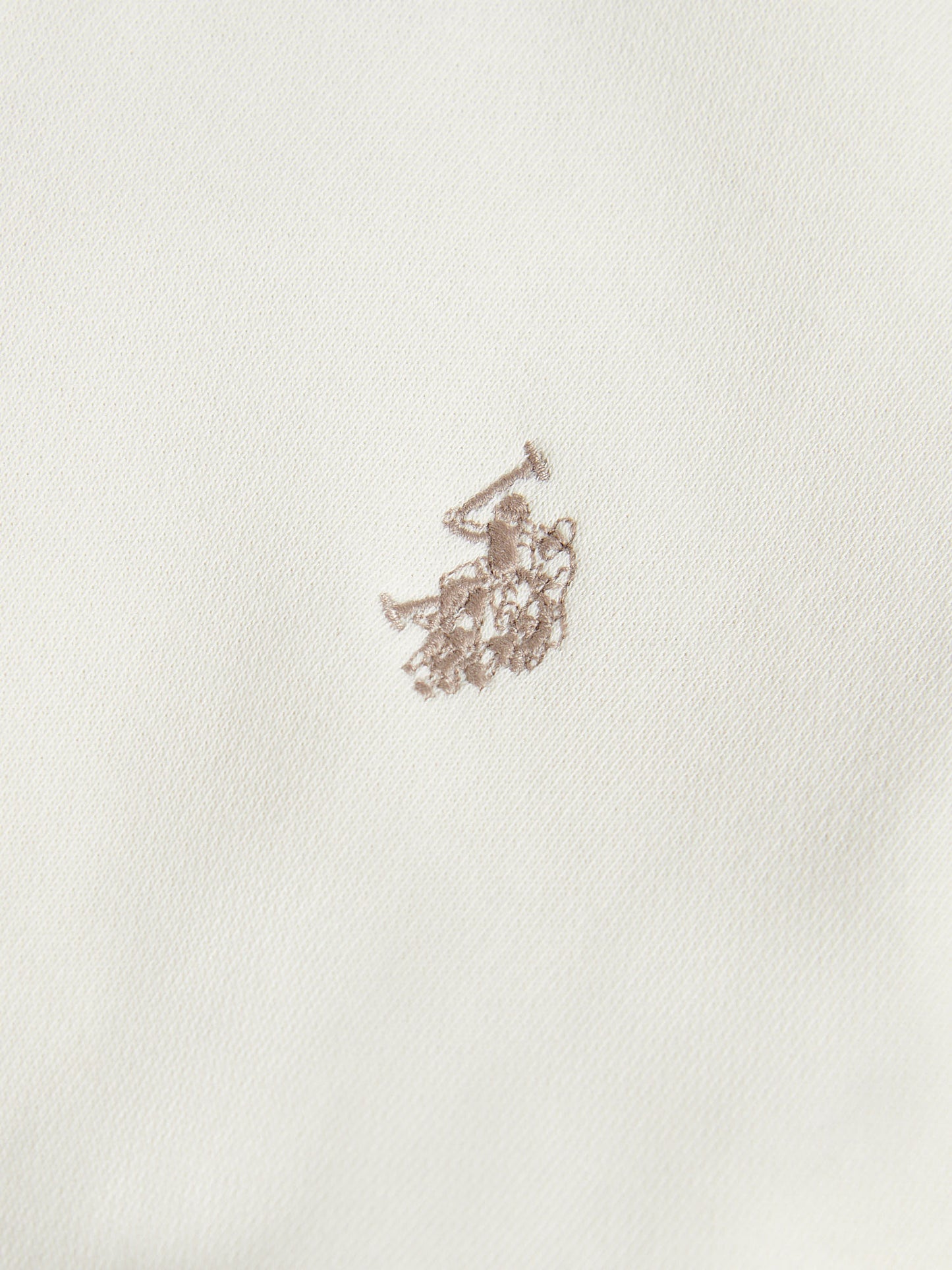 Mens Double Horsemen Loopback Hoodie in Whisper White