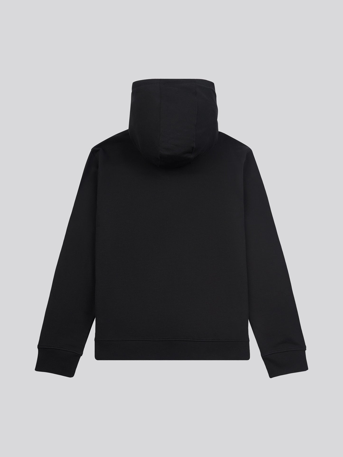 Mens Double Horsemen Loopback Hoodie in Black Bright White DHM