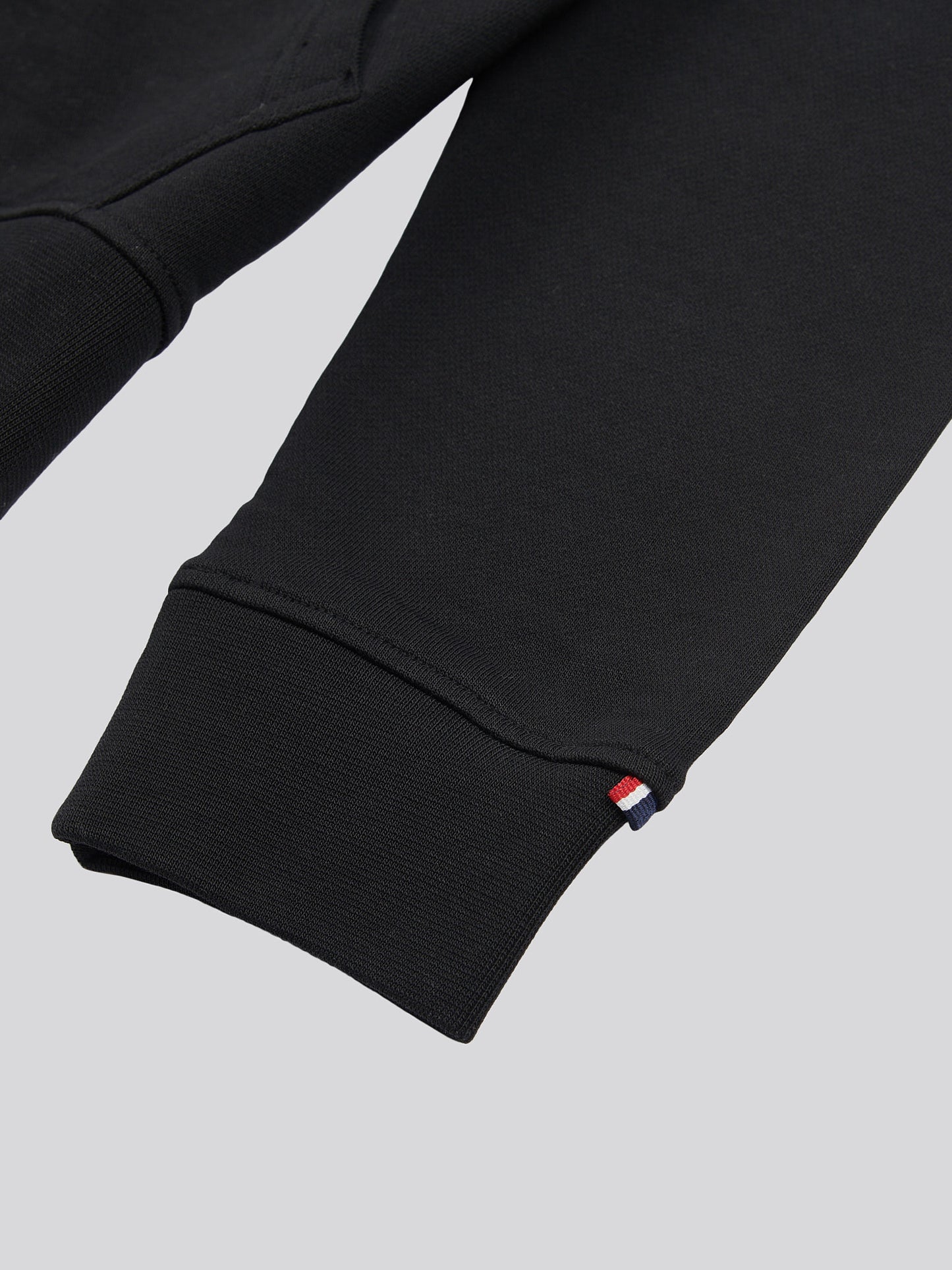 Mens Double Horsemen Loopback Hoodie in Black Bright White DHM