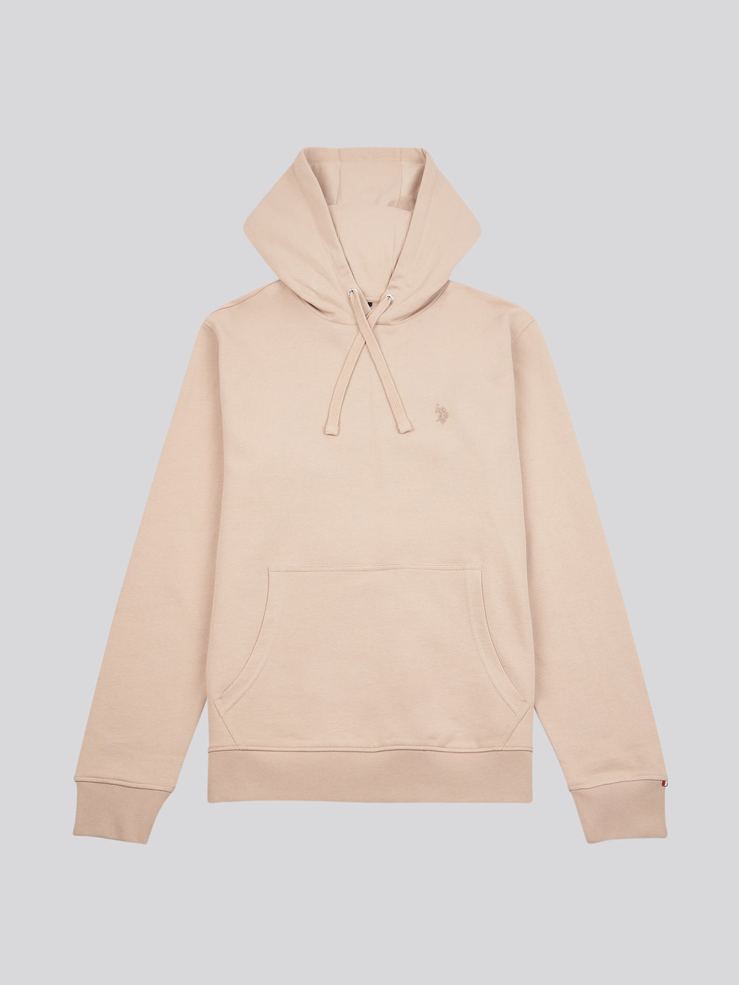 Mens Double Horsemen Loopback Hoodie in Doeskin