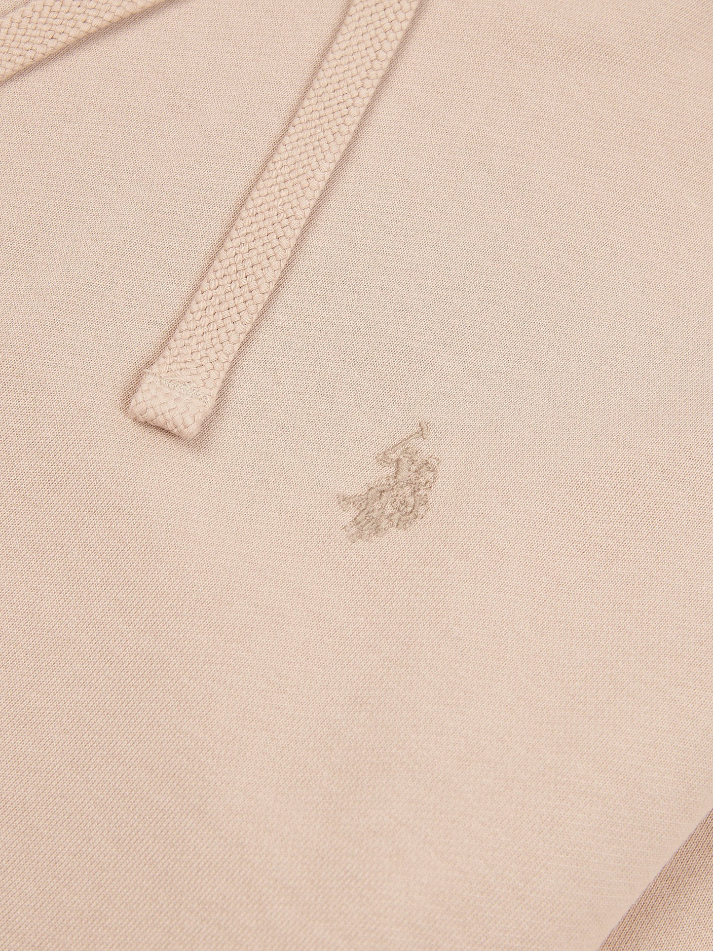 Mens Double Horsemen Loopback Hoodie in Doeskin