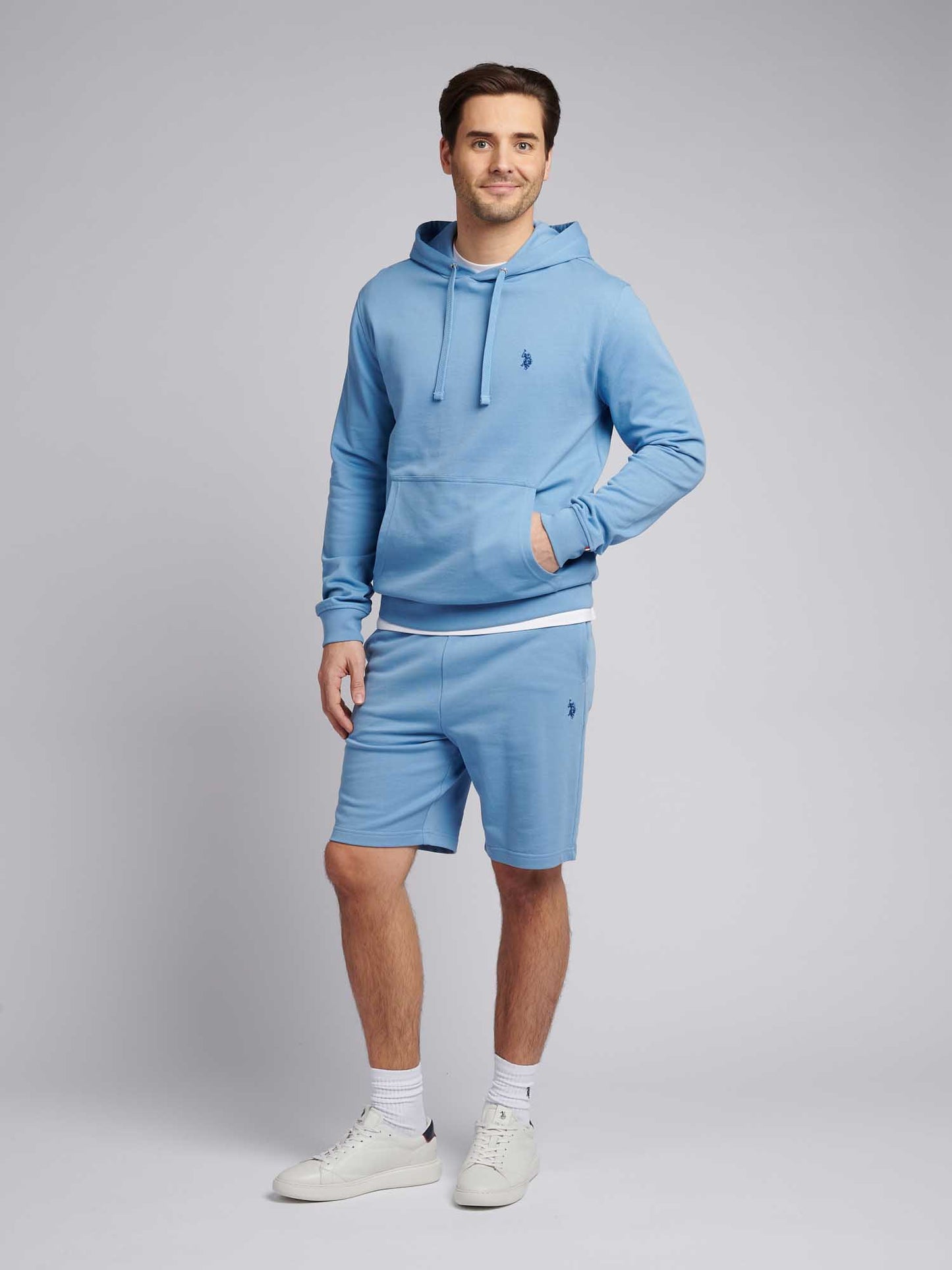 Mens Double Horsemen Loopback Hoodie in Allure