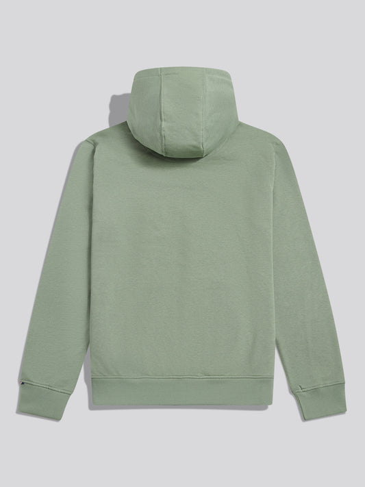 Mens Double Horsemen Loopback Zip Hoodie Sea Spray