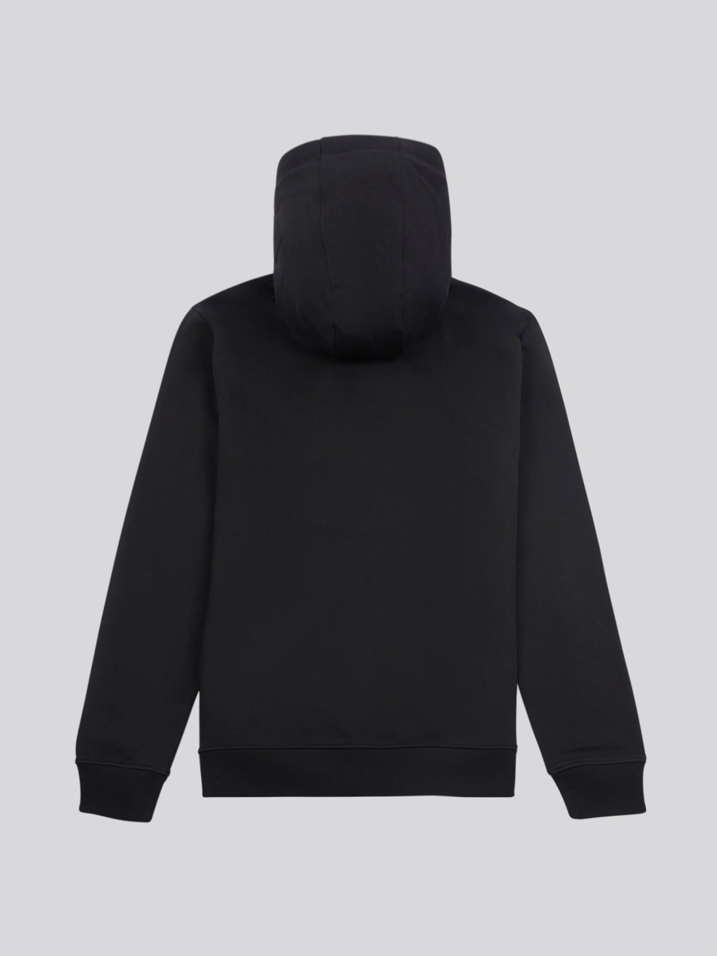 Mens Double Horsemen Loopback Zip Hoodie in Black Bright White DHM