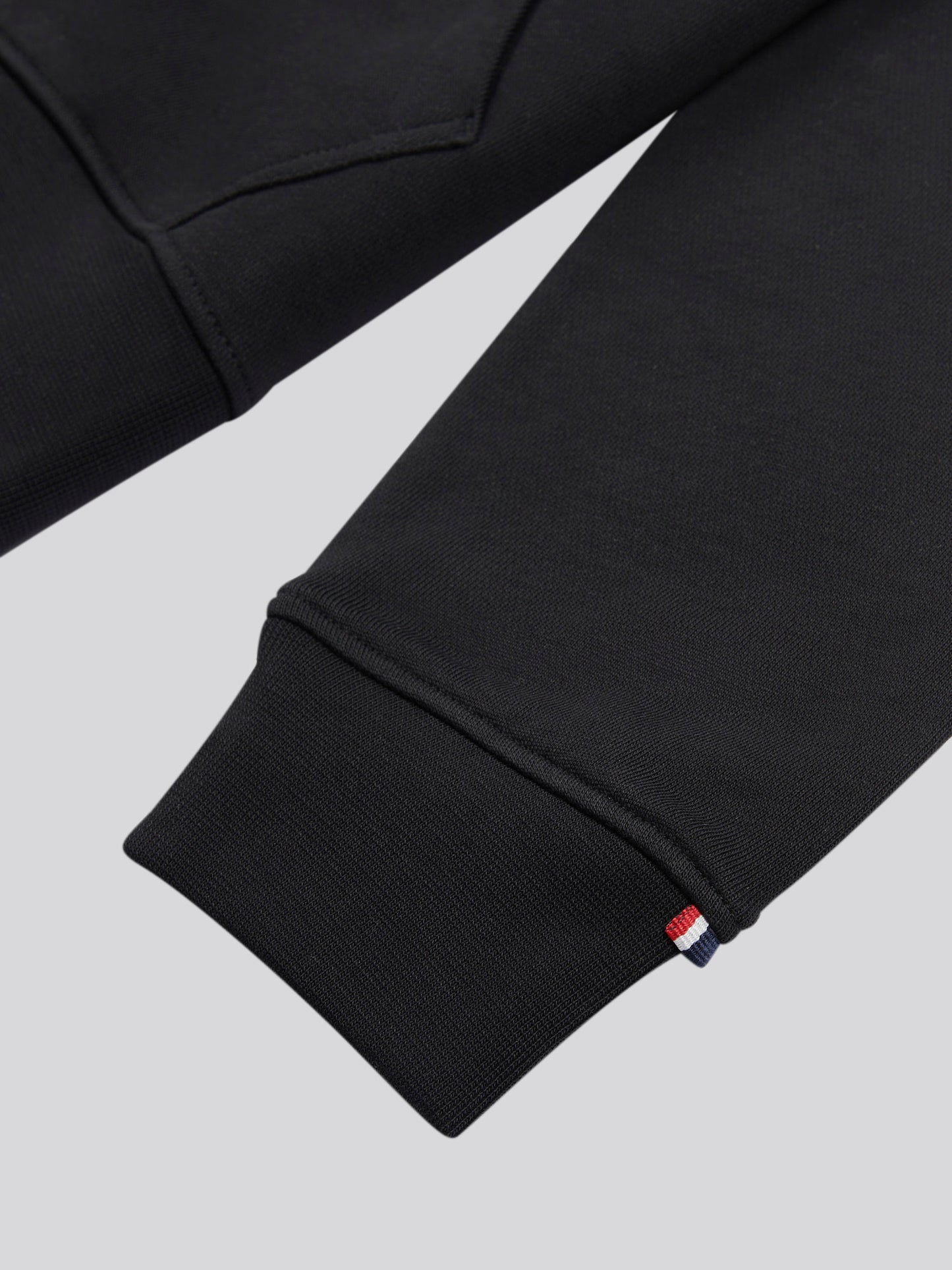 Mens Double Horsemen Loopback Zip Hoodie in Black Bright White DHM